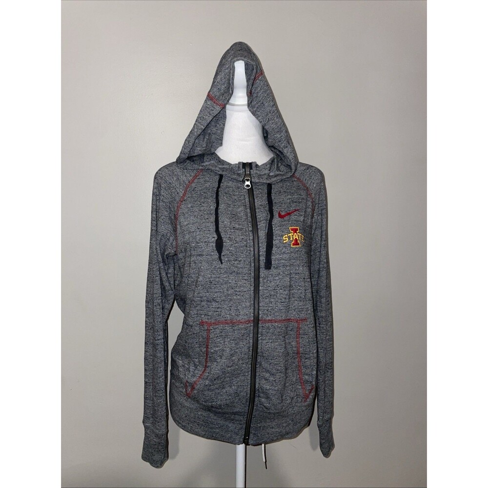 Nike Iowa State Cyclones Hoodie S Grey Zip Up Y2K Sporty College Athleisure